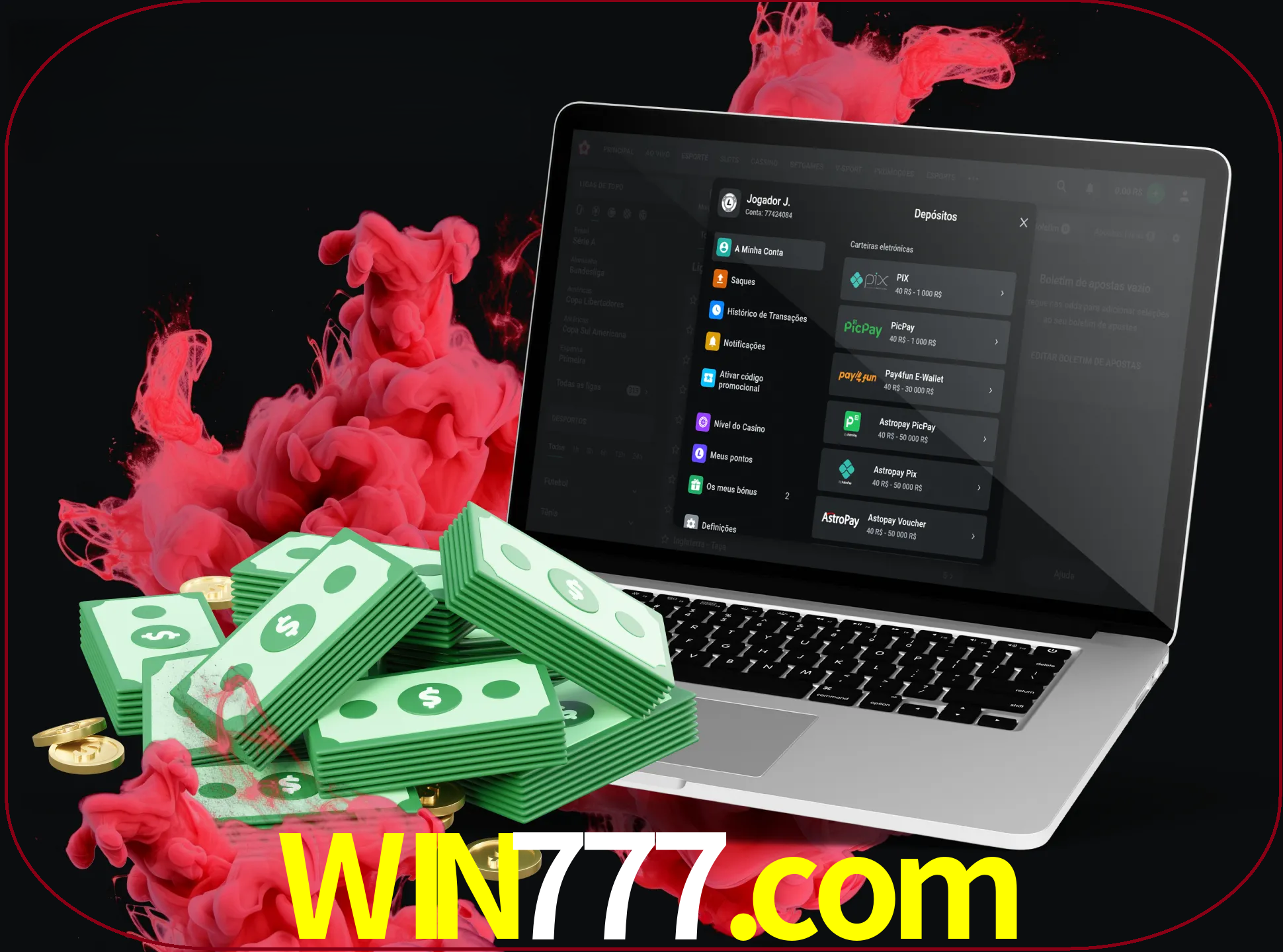 Para efetuar um depósito na sua conta win777, basta escolher o método de depósito e especificar o montante.